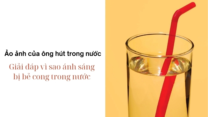 Ảnh ảo của ống hút trong nước không nằm trên cùng một đường thẳng