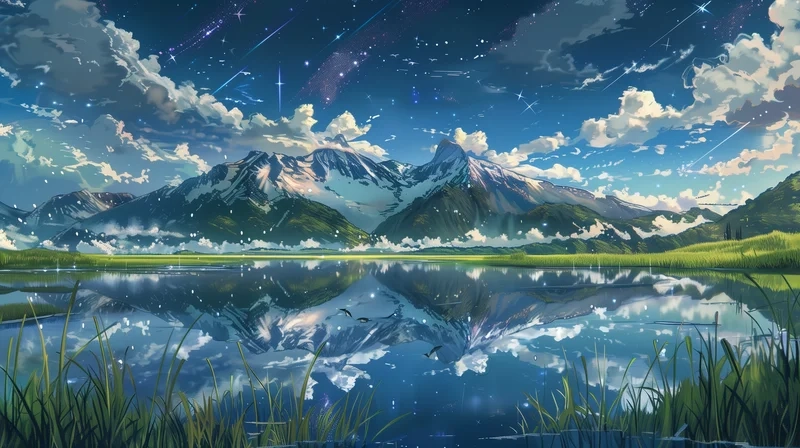 Sáng tạo với ảnh phong cảnh đẹp anime độc đáo