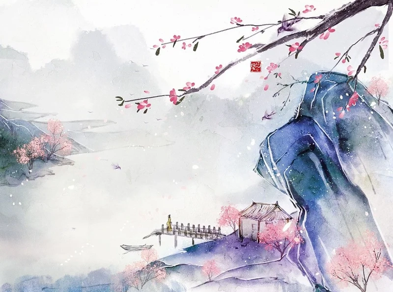 Ngắm nét đẹp anime qua ảnh phong cảnh anime cổ trang