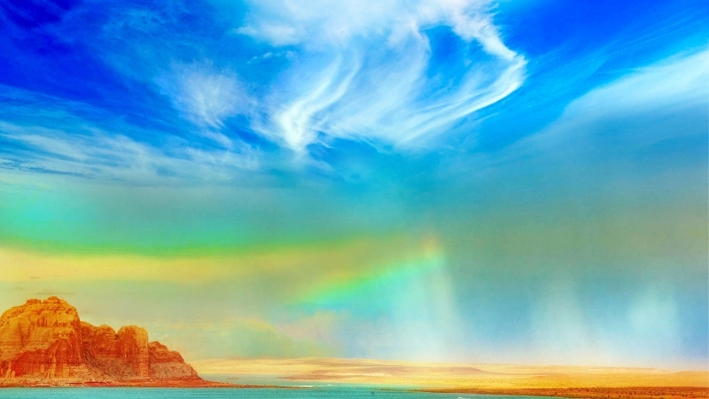  Ánh sáng mặt trời kết hợp với khí quyển tạo nên những sắc màu độc đáo cho bầu trời