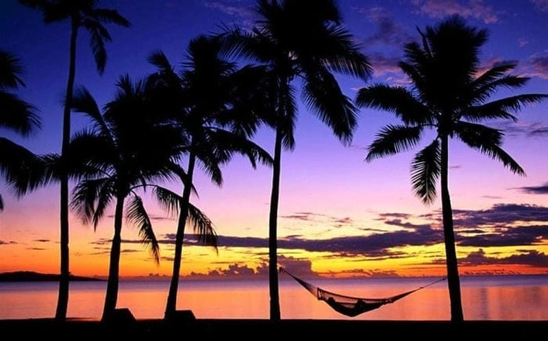 Khung cảnh An Bàng hoàng hôn thật bình yên