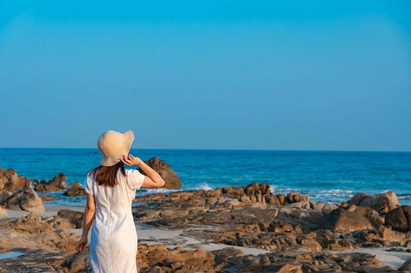 Check-in tại bãi biển Quan Lạn Quảng Ninh.