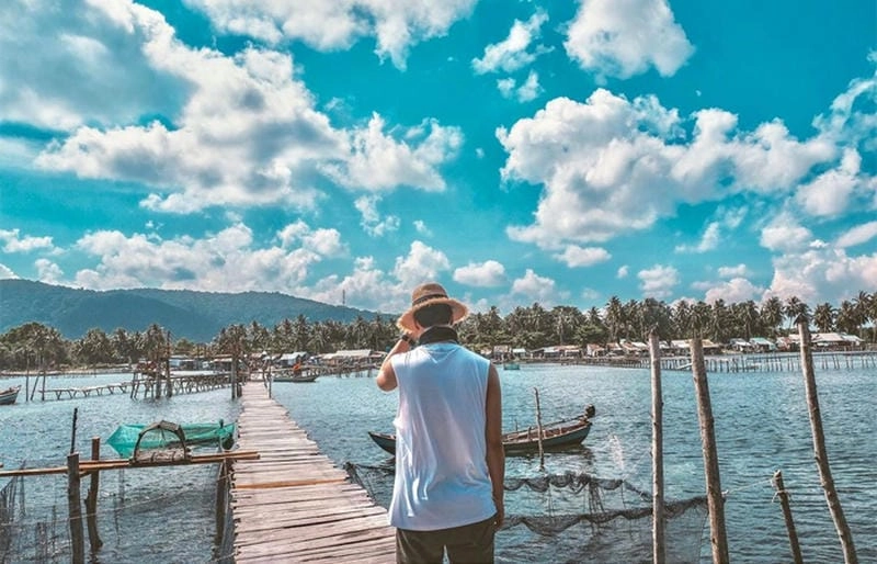 Khung cảnh Rạch Tràm hoàng hôn thật bình yên