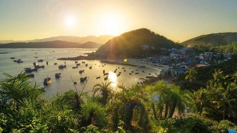 Khung cảnh Sông Cầu hoàng hôn thật bình yên