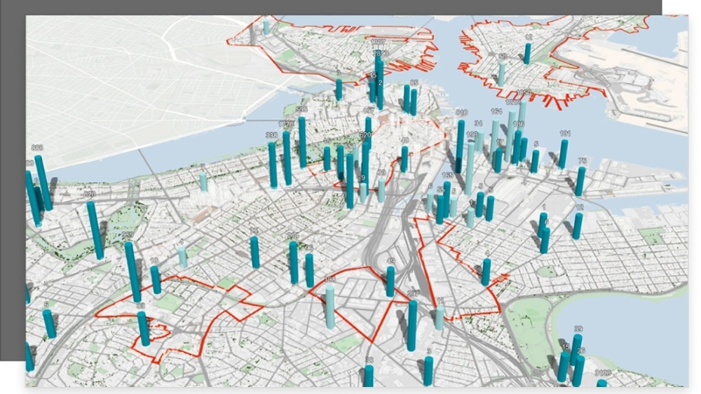 Bản đồ gis thể hiện các vị trí tối ưu cho việc phát triển đô thị mới