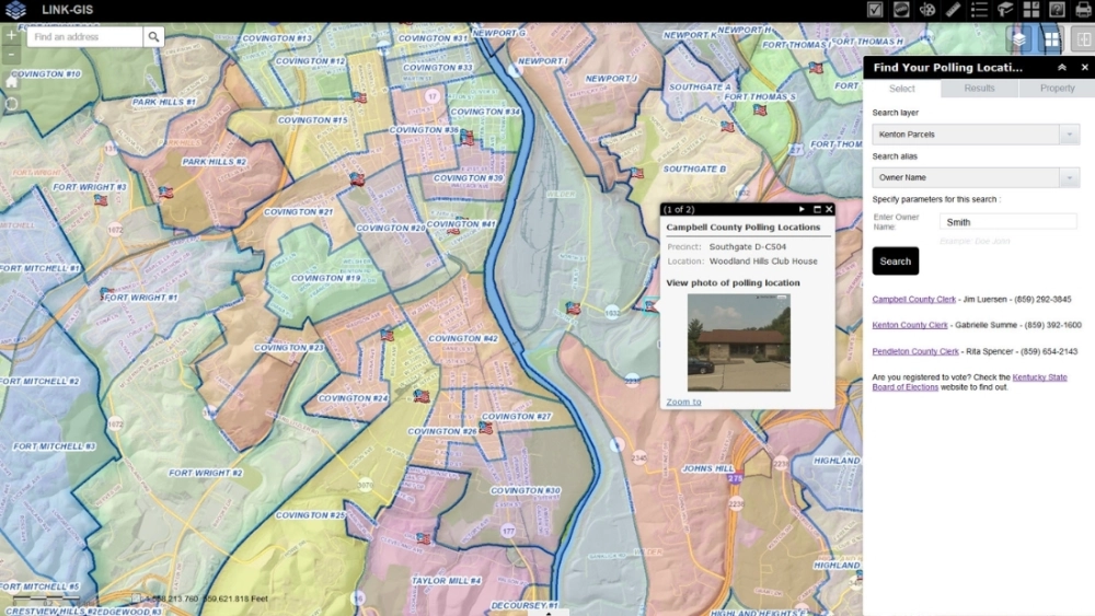 Bảng điều khiển thành phố thông minh dựa trên gis hiển thị các lớp dữ liệu