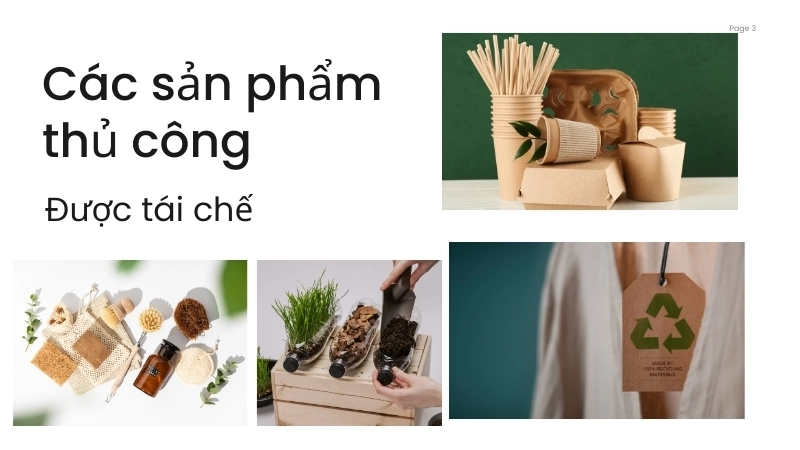 Các sản phẩm thủ công là một phần quan trọng của kinh tế tuần hoàn