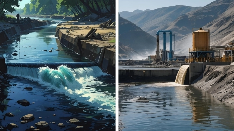  Chất thải công nghiệp không được xử lý gây ra tình trạng ô nhiễm nước nghiêm trọng