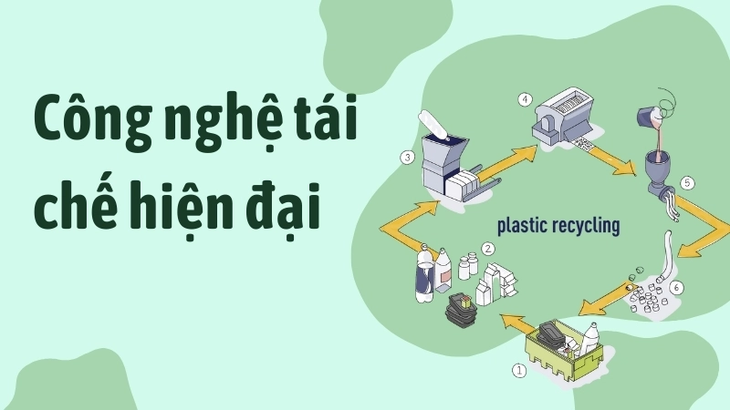 Công nghệ tái chế hiện đại giúp xử lý và chuyển hóa nhựa hiệu quả