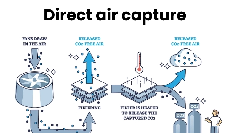  Hệ thống dac (direct air capture) thu CO2 từ khí quyển