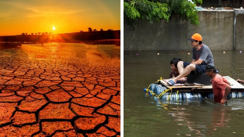 Lũ lụt là hiện tượng nước trong sông, hồ dâng cao quá mức bình thường 