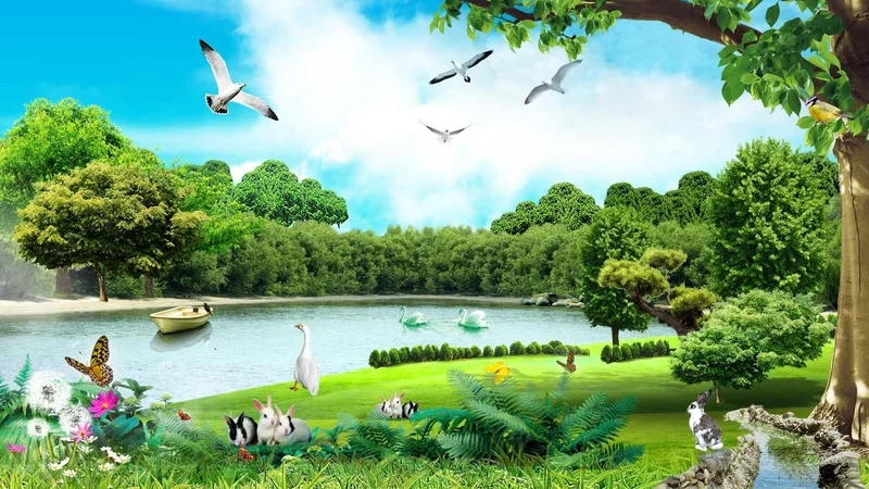 Khám phá chiều sâu với hình nền thiên nhiên 3d ấn tượng