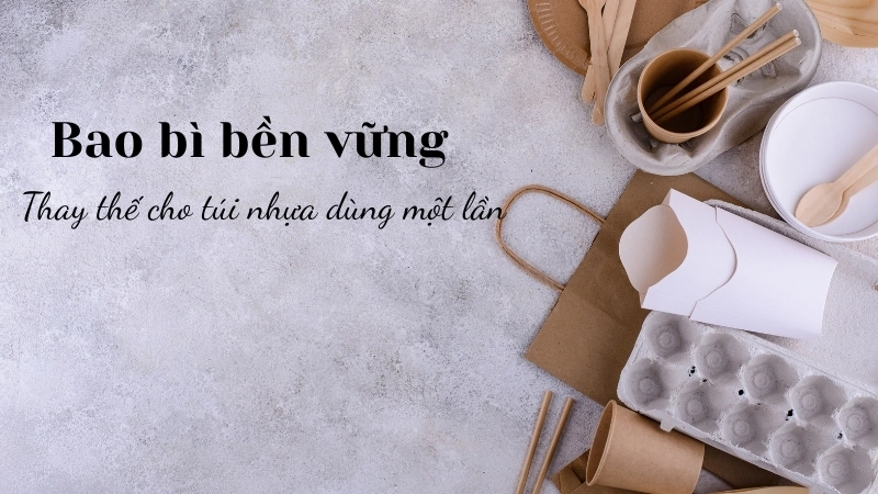 Lựa chọn bao bì bền vững thay thế cho túi nhựa dùng một lần