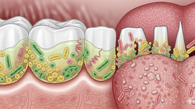  Mô hình vi khuẩn miệng bám trên bề mặt răng và lưỡi