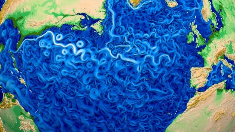 Một mô hình khí hậu 3D mô phỏng các dòng hải lưu trên Trái Đất