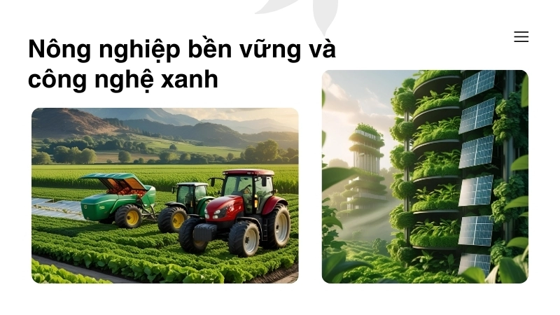  Nông nghiệp bền vững và công nghệ xanh cho tương lai