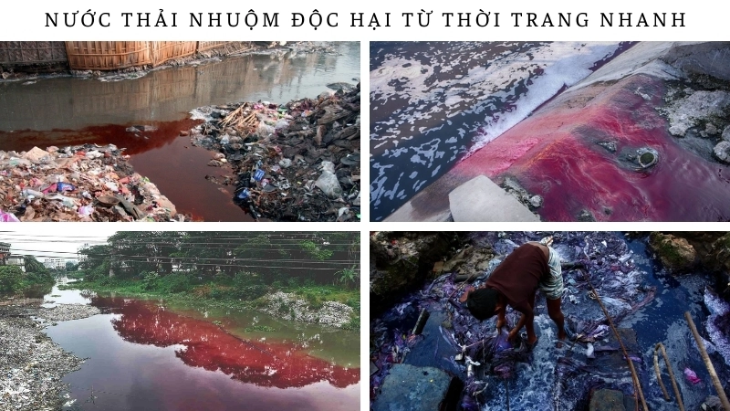 Nước thải nhuộm độc hại, một dạng ô nhiễm nước từ thời trang nhanh