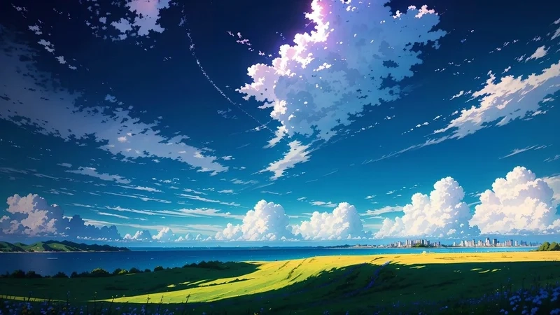 Tận hưởng không gian thư giãn qua ảnh anime phong cảnh