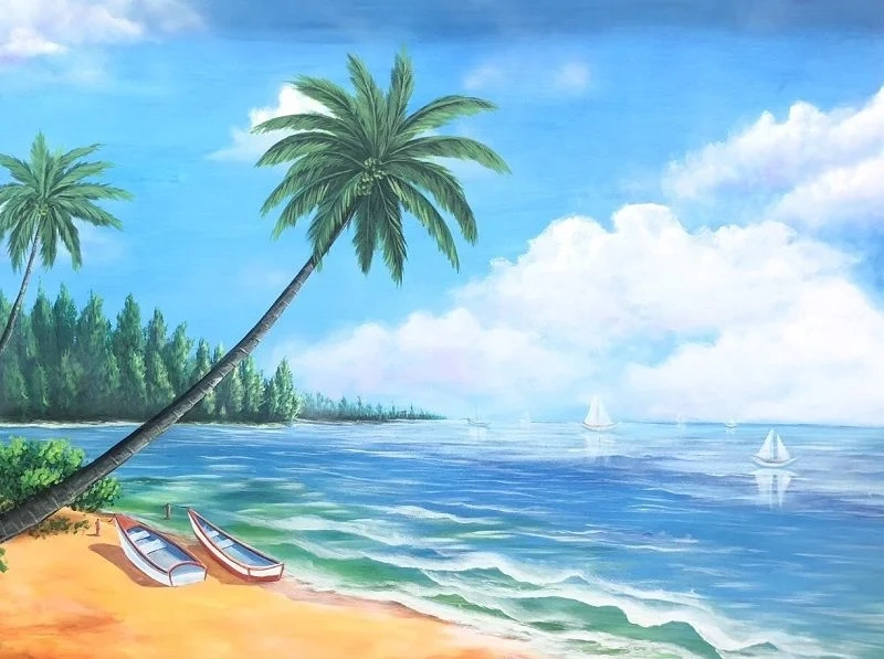 Thưởng ngoạn vẻ đẹp yên bình với tranh phong cảnh biển