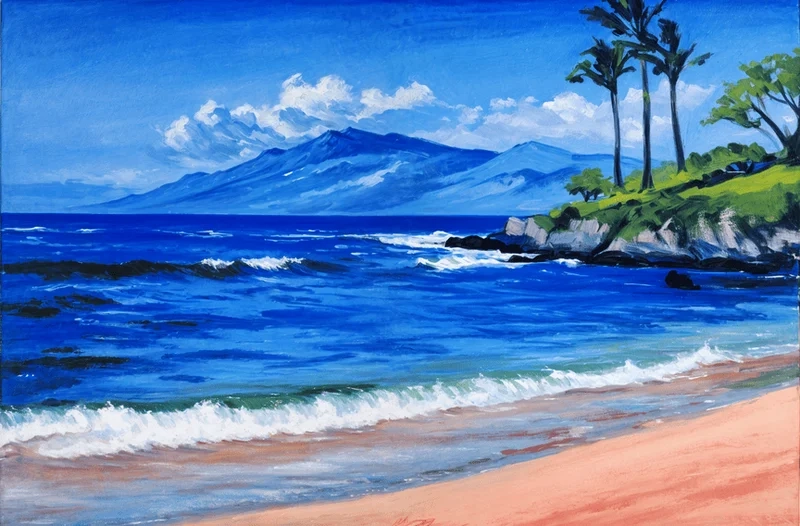 Trải nghiệm từng chi tiết sống động với tranh vẽ cảnh biển