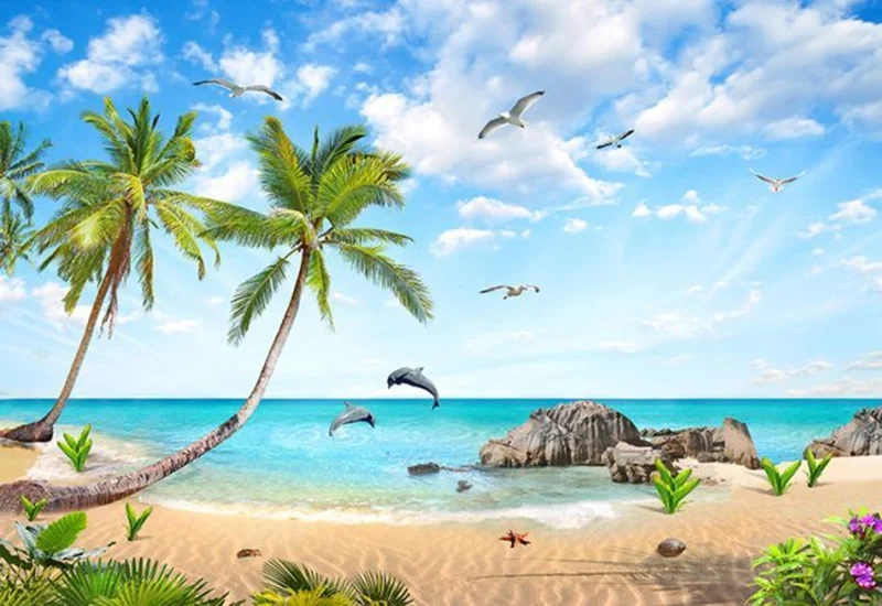 Hòa mình vào vẻ đẹp tự nhiên của tranh vẽ biển đẹp