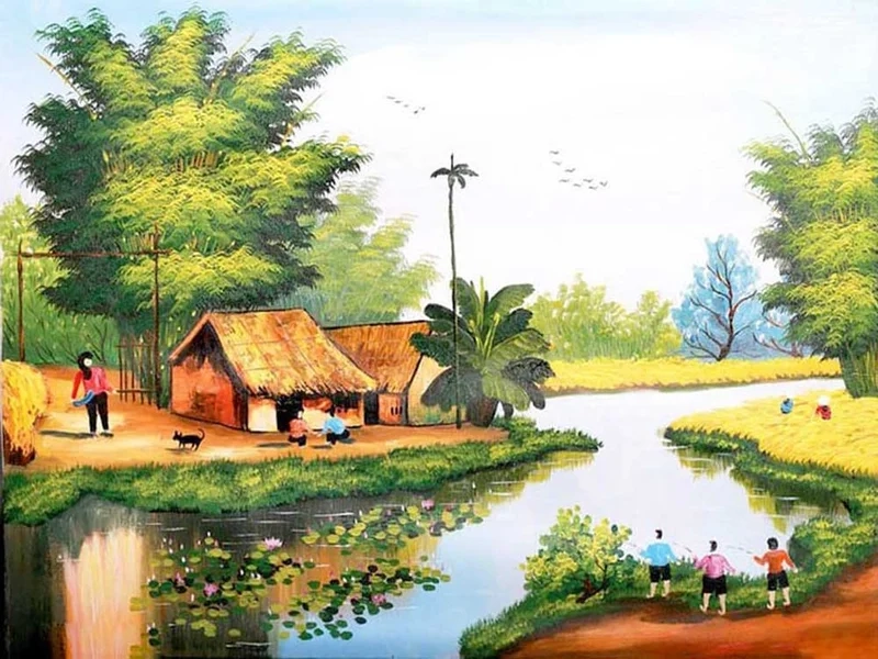 Trang trí màn hình với hình nền phong cảnh đồng quê mộc mạc