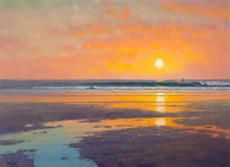 Thỏa sức sáng tạo với vẽ tranh phong cảnh hoàng hôn trên biển