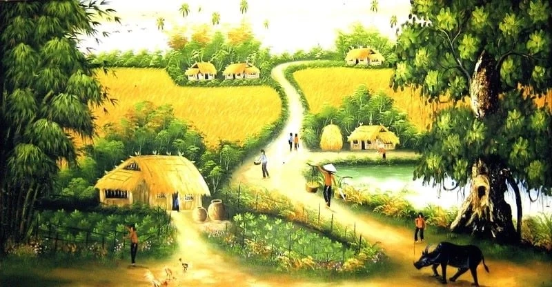 Hòa mình vào khung cảnh thiên nhiên với ảnh phong cảnh làng quê