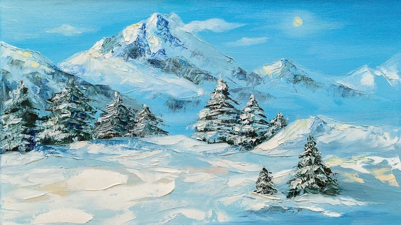 Khám phá tranh vẽ cảnh mùa đông ấn tượng từng chi tiết