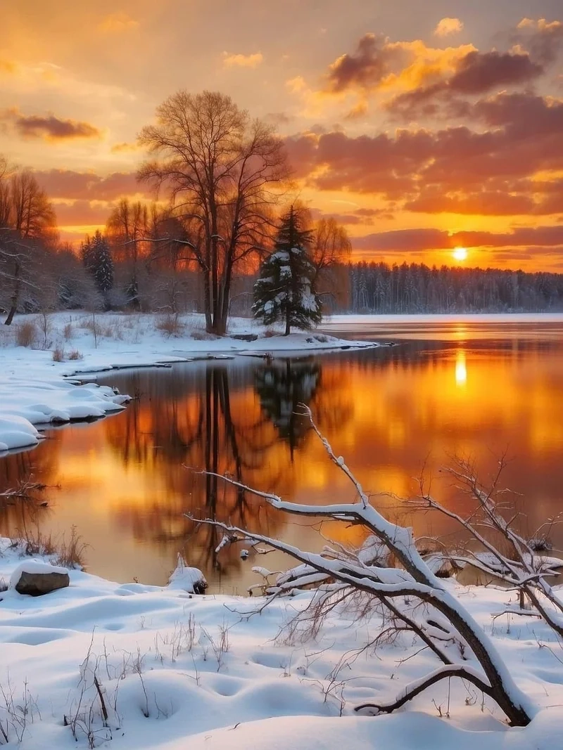 Cảm nhận vẻ đẹp của phong cảnh mùa đông tuyệt đẹp