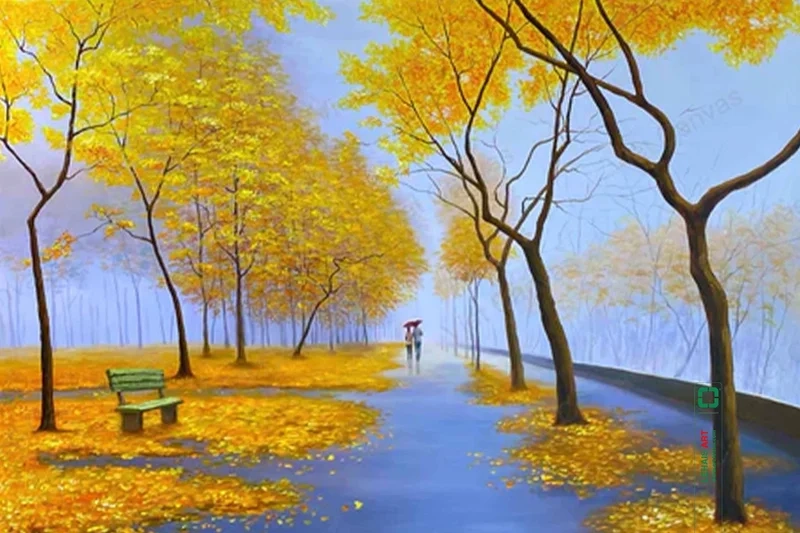 Sáng tạo với vẽ tranh phong cảnh mùa thu bằng lá cây độc đáo