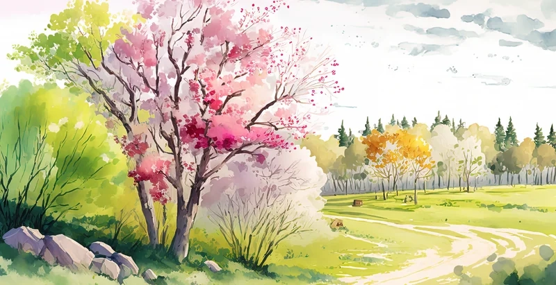 Sáng tạo nghệ thuật cùng vẽ tranh phong cảnh mùa xuân