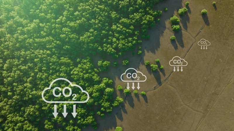 Quá trình hấp thụ carbon của cây cối giúp làm chậm lại quá trình biến đổi khí hậu