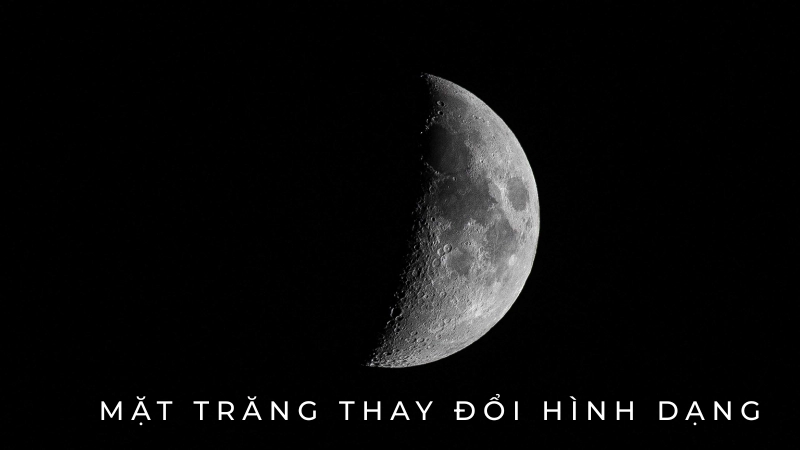  Quan sát bầu trời đêm với mặt trăng ở pha bán nguyệt