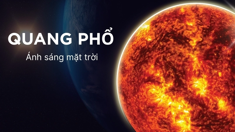  Quang phổ ánh sáng Mặt Trời từ không gian, hiển thị ánh sáng trắng đầy đủ