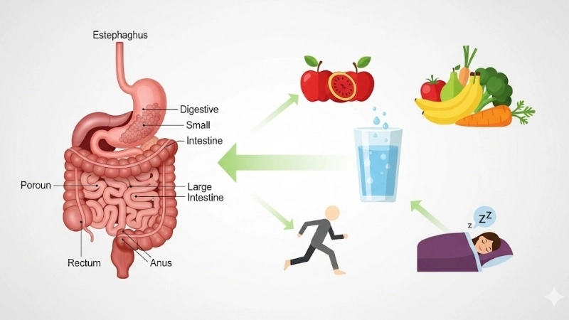 Sinh học cơ thể và cách lối sống lành mạnh hỗ trợ hệ tiêu hóa