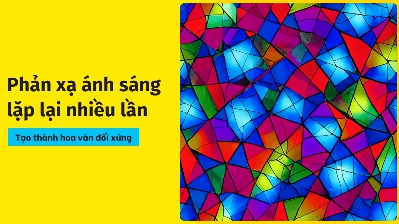 Sự phản xạ ánh sáng lặp lại nhiều lần tạo thành hoa văn đối xứng