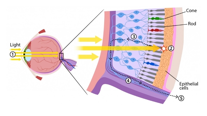  Tế bào nón trong sinh học cơ thể phân biệt màu sắc