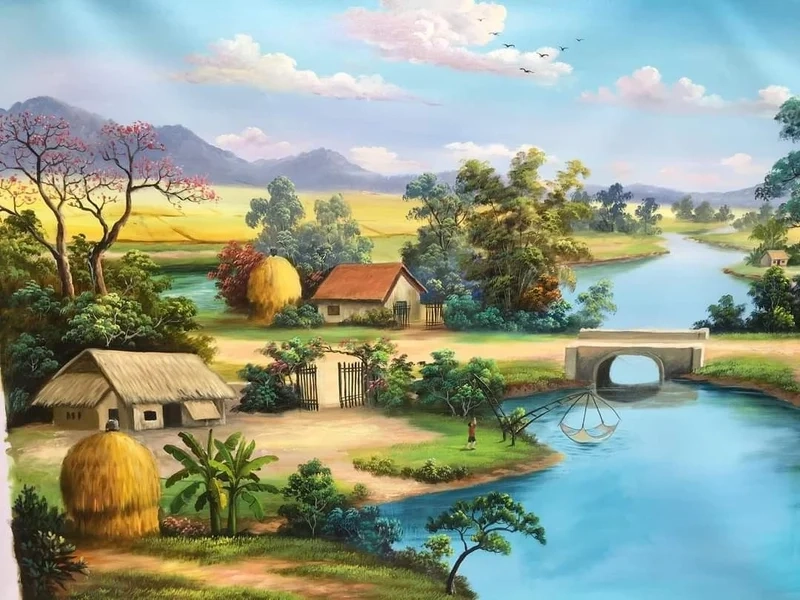 Tôn vinh đất nước qua tranh phong cảnh quê hương đất nước