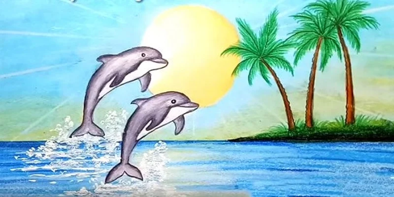 Tạo tranh biển sinh động nhờ vẽ tranh đề tài phong cảnh biển