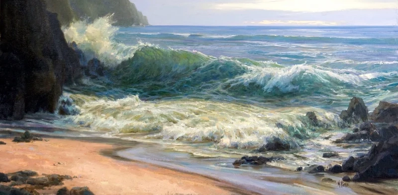 Khám phá vẻ đẹp yên bình với tranh phong cảnh biển