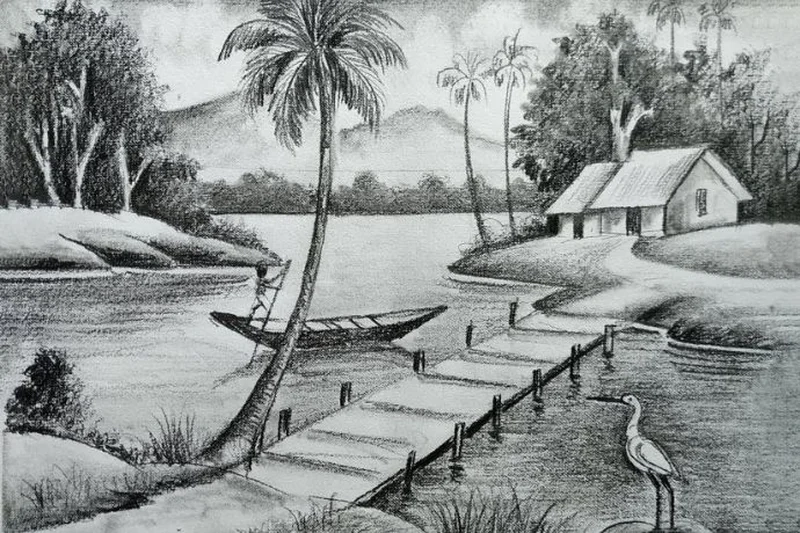 Khám phá nghệ thuật tinh tế của tranh phong cảnh chì