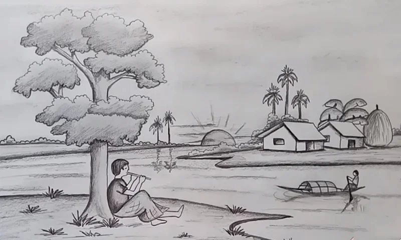 Tối giản và tinh tế cùng vẽ tranh phong cảnh bằng chì đơn giản