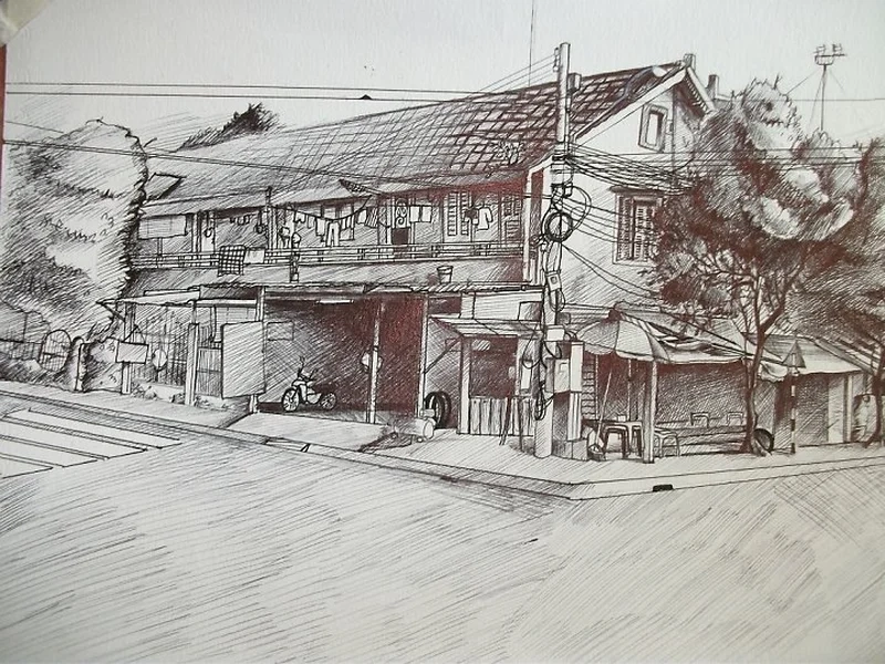 Nâng cao kỹ năng với vẽ tranh phong cảnh bằng bút chì đẹp