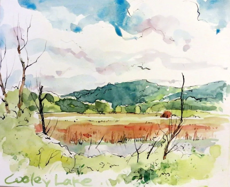 Thêm màu sắc cho ký ức với vẽ tranh phong cảnh quê hương bằng màu nước