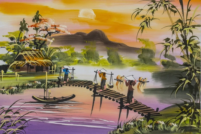 Khám phá chi tiết qua tranh vẽ cảnh mùa hè đẹp