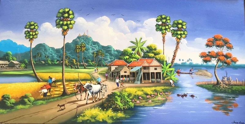 Tạo nét mới cho tác phẩm với vẽ tranh phong cảnh mùa hè đơn giản