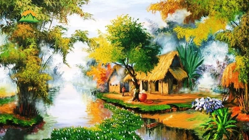 Tạo cảm hứng cho không gian sống với tranh vẽ về quê hương