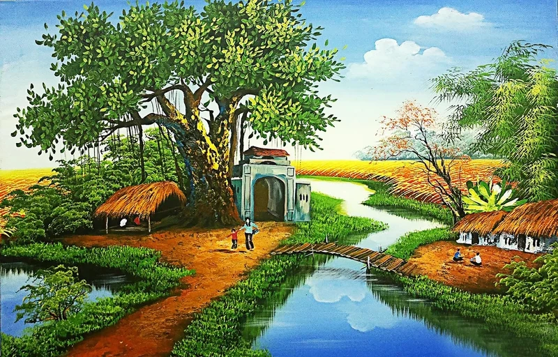 Học cách vẽ tranh cảnh đồng quê sống động