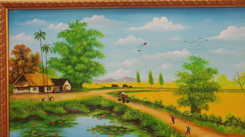 Khám phá chủ đề dân dã qua vẽ tranh đề tài đồng quê